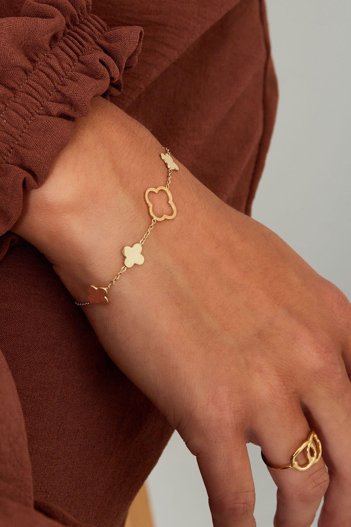 Elegant Stainless Steel Charm Bracelets, Silver & Gold