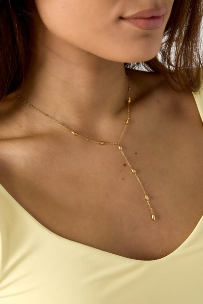 Elegant Stainless Steel Pendant Necklace - Silver & Gold