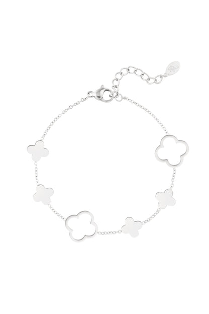 Elegant Stainless Steel Charm Bracelets, Silver & Gold