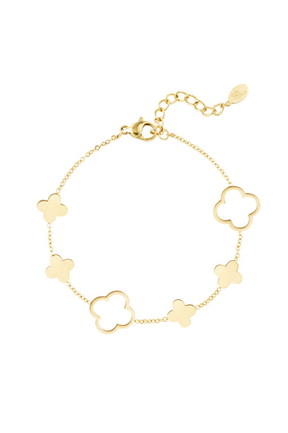 Elegant Stainless Steel Charm Bracelets, Silver & Gold