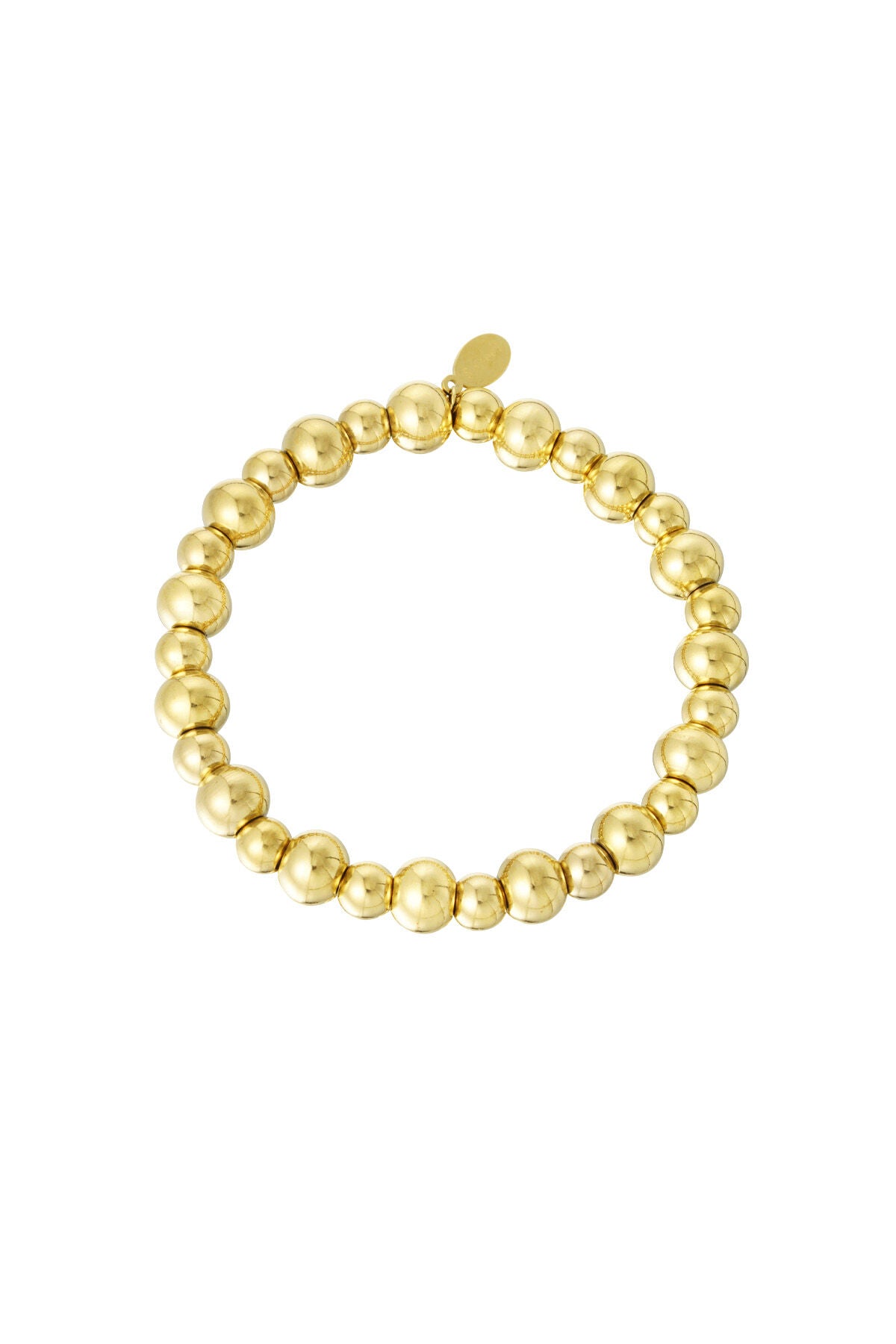 Elegant Gold-Toned Beaded Bracelet for Women