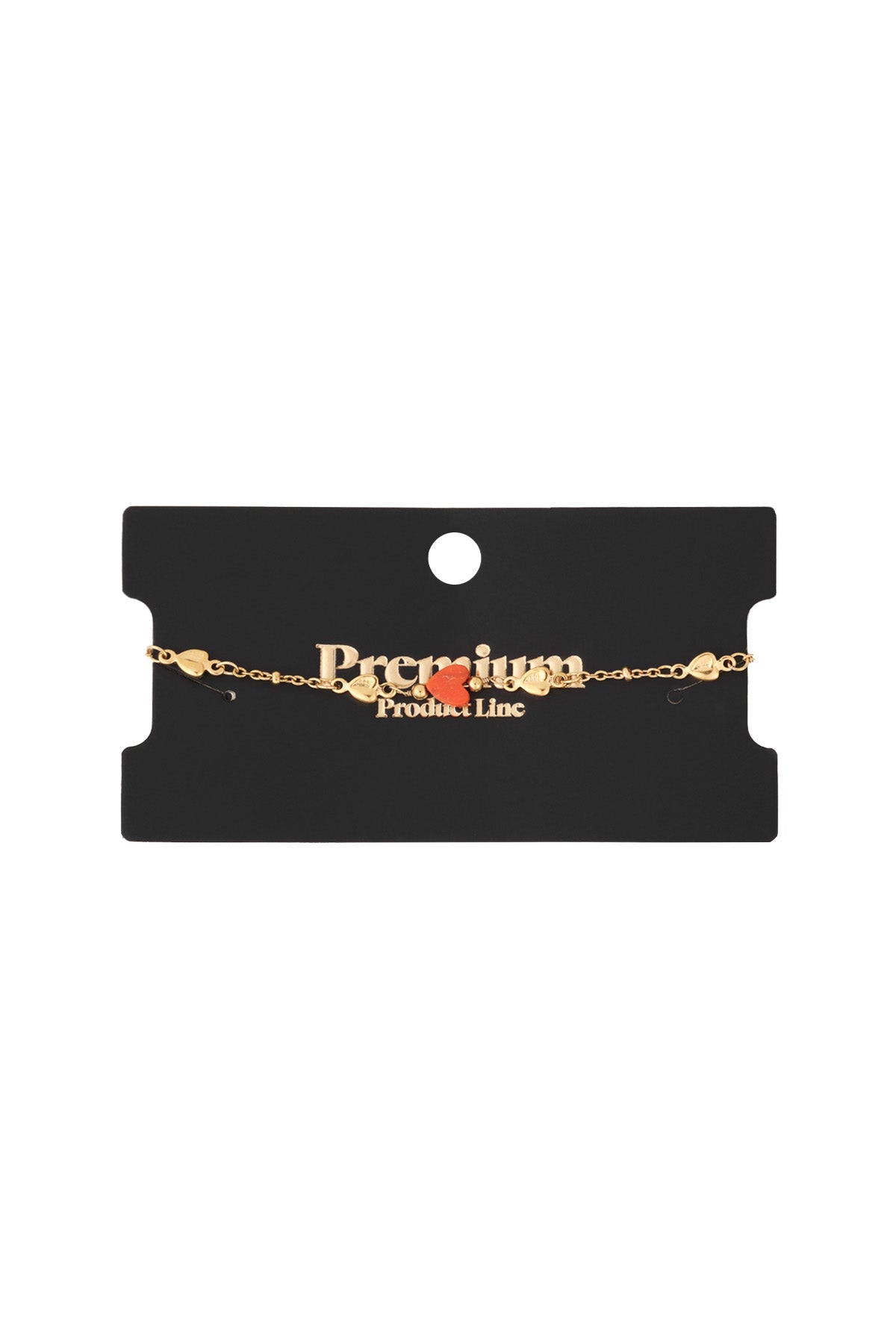 Charming Heart Stainless Steel Bracelet in Green and Orange