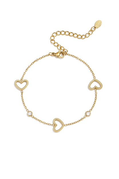 Elegant Heart Charm Bracelet for Everyday Sparkle