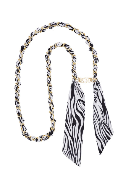 Stylish Phone Chain in Pink, Black, Fuchsia & Beige
