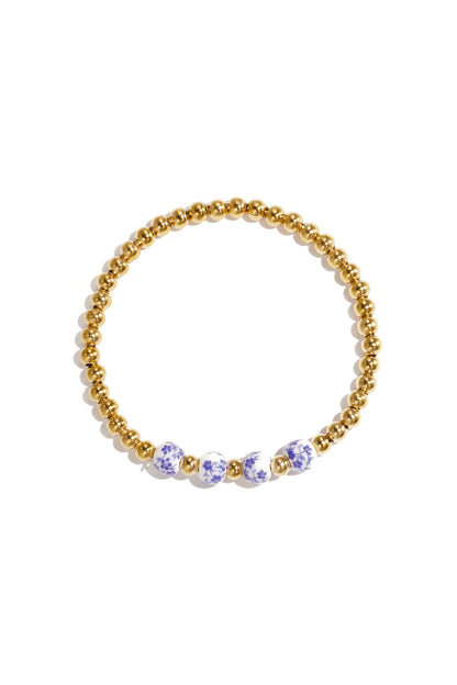 Elegant Gold Beaded Bracelet for Women - Simple & Stylish