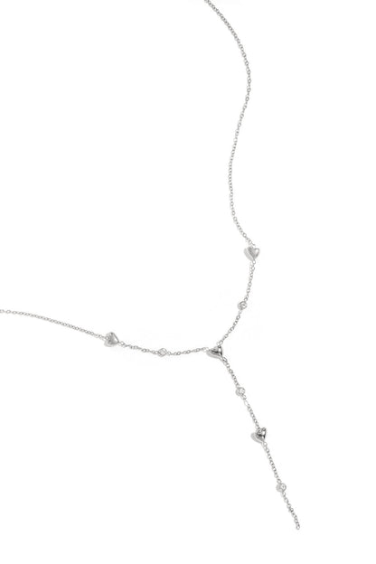 Elegant Heart Rhinestone Necklace for Daily Wear