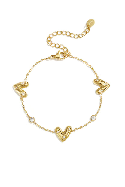 Elegant Heart Charm Bracelet for Women - All Fit