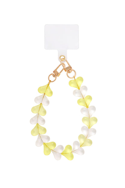 Vibrant Acrylic Heart Phone Chain for Everyday Style