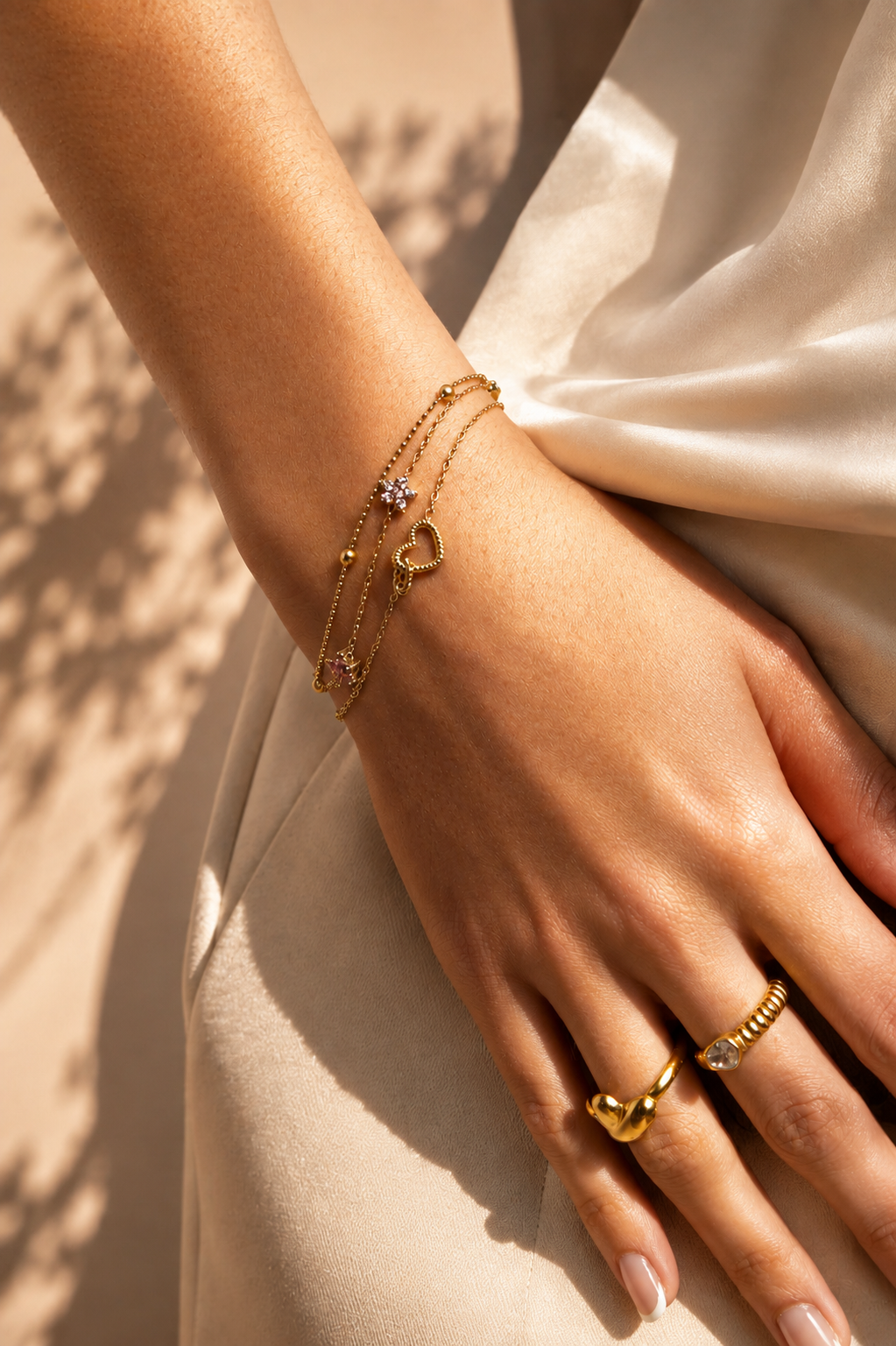 Toned Charm Bracelet