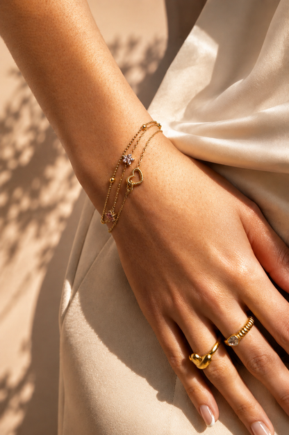 Toned Charm Bracelet