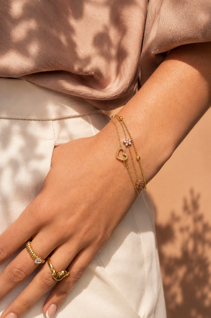 Elegant Steel Charm Bracelets