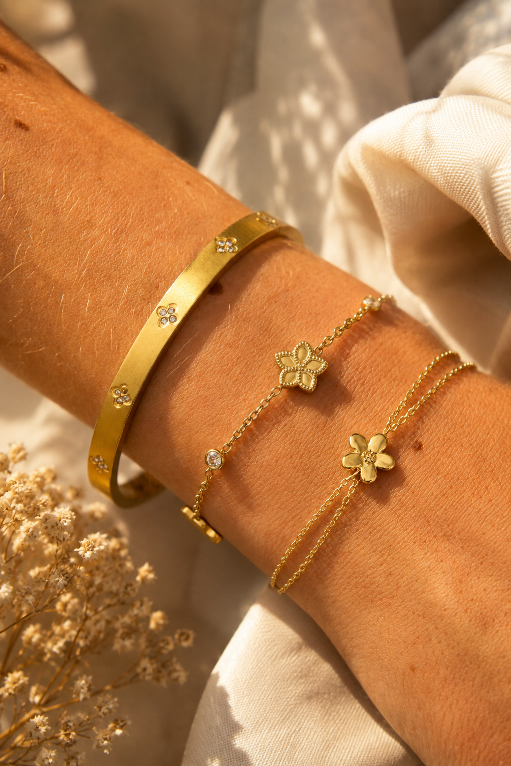 Flower Charm Bracelet