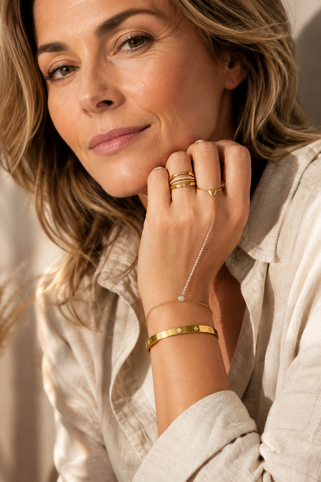 Gold Plated Hand Chain for Everyday Glam