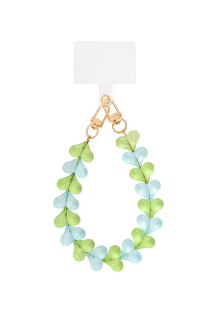 Vibrant Acrylic Heart Phone Chain for Everyday Style
